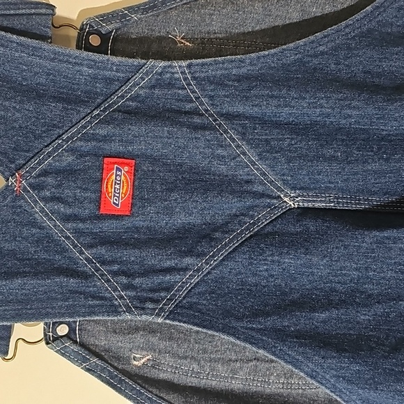 Dickies Blue Blue Denim Overalls. Size 34 X 30. 100% COTTON. - Picture 4 of 8